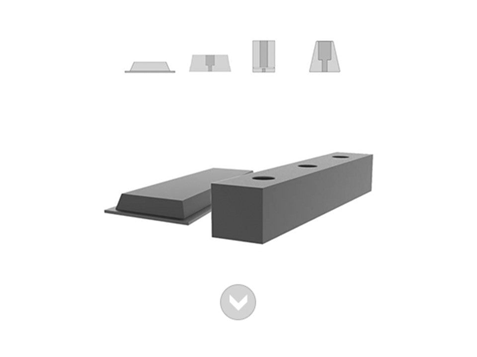 Rubber buffer blocks
