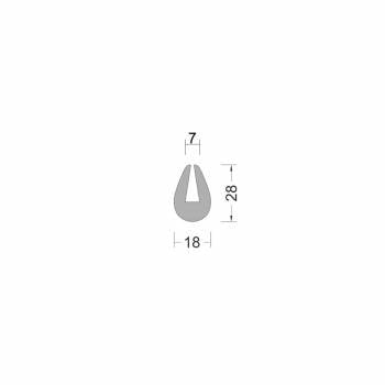 Rubber U-profile 18x28 mm